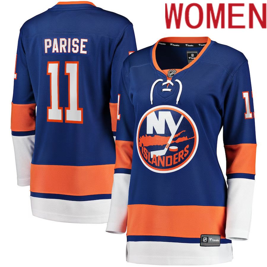 Women New York Islanders #11 Zach Parise Fanatics Branded Royal Home Breakaway Player NHL Jersey